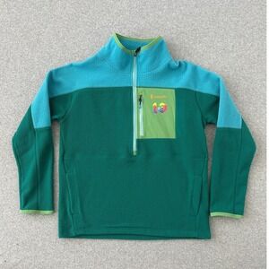 Cotopaxi Teca Fleece Pullover Mens Large 10th Anniversary Green Colorblock Zip